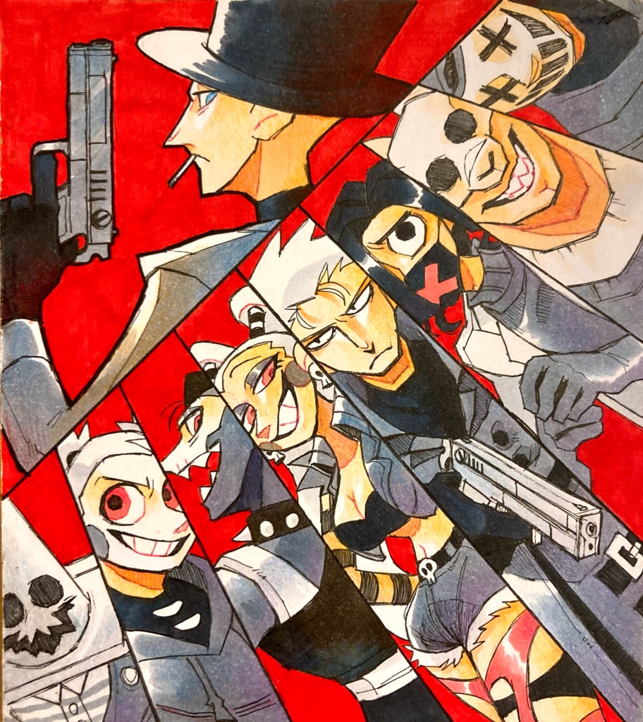 MADVILLAINS原画色紙