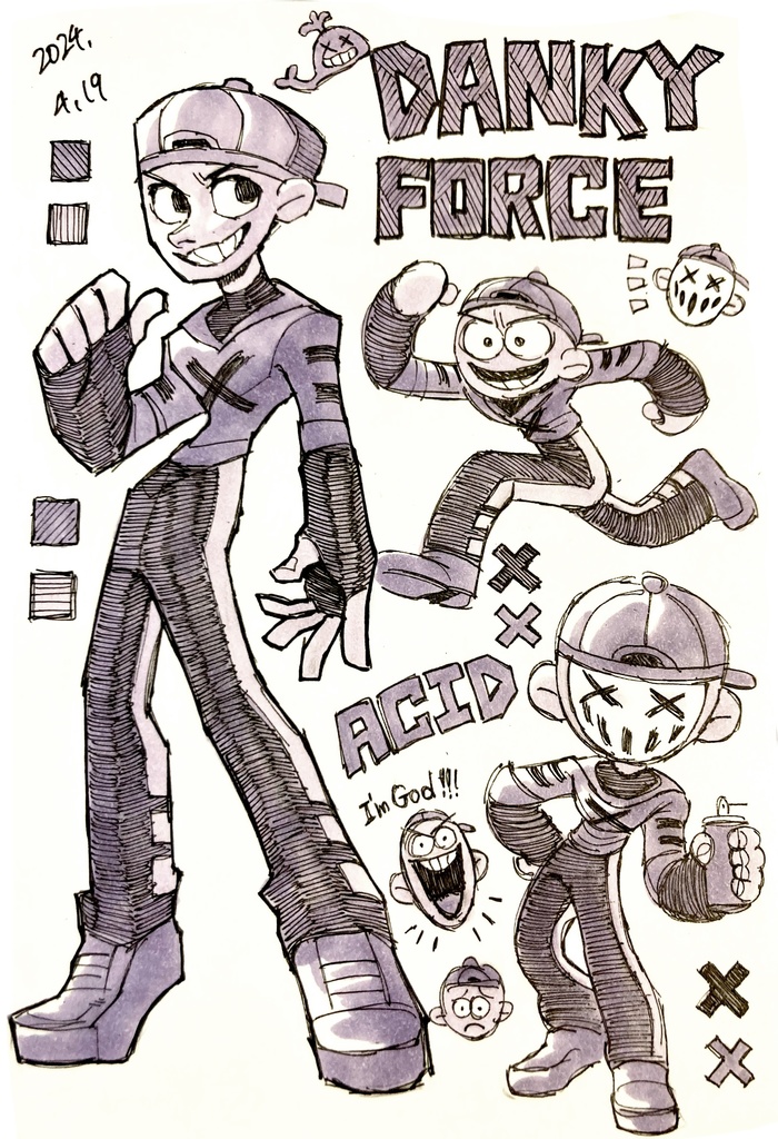 MADVILLAINSダンキー　原画はがき