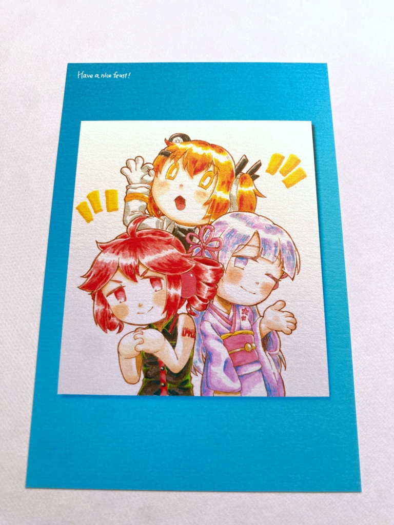 ポストカード（色紙絵）重音テト、つくよみちゃん、足立レイ