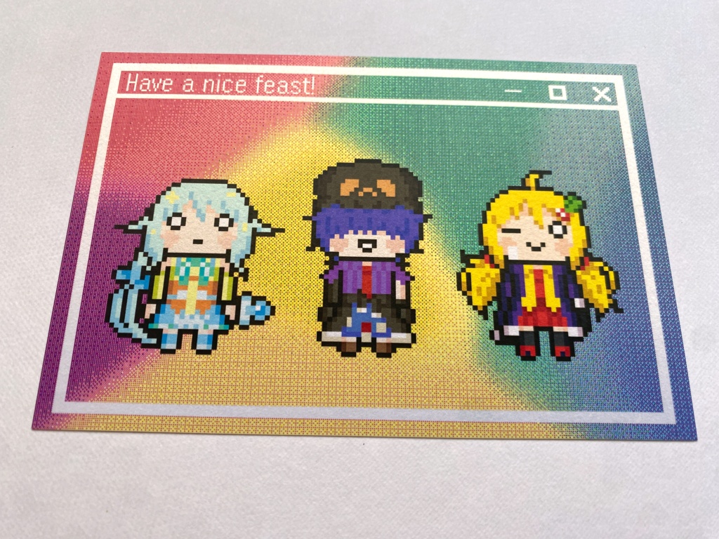 ポストカード(ドット)キエン、凶街モルテ、繊月緋色