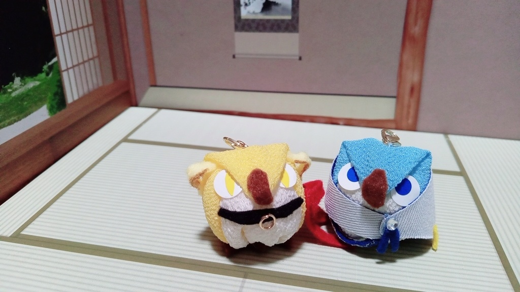 ハンドメイド ふくろうストラップ(にゃんちょぎ風イメージ)