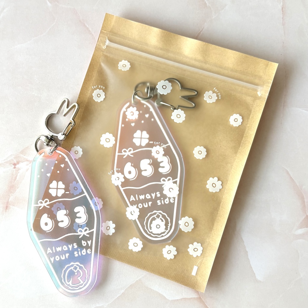 オーロラきらきらモーテル風キーホルダー＋ミニメッセージカード