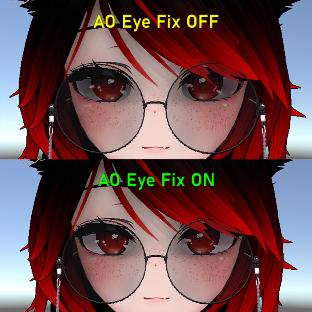 【AOフィックスフォーアイズ】 Ambient Occlusion Eye Fix 【14 avatars】