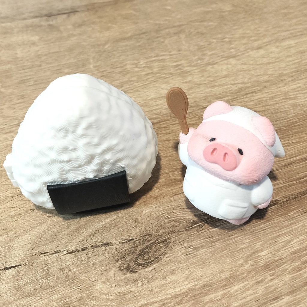 【フィギュア】おにぎりカプセル　ブタさん　割烹着