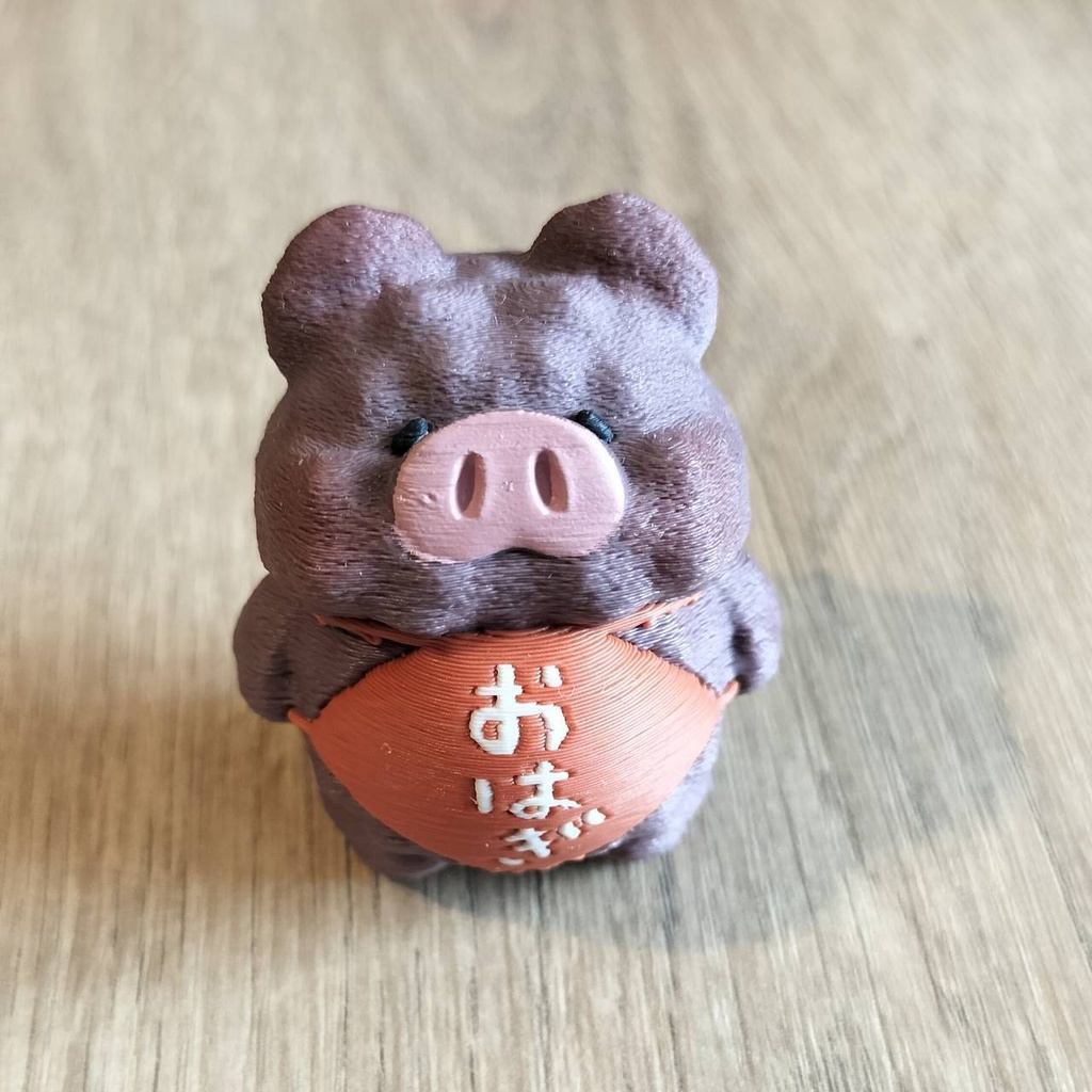 【フィギュア】お饅頭風　ブタさん　【おはぎ】