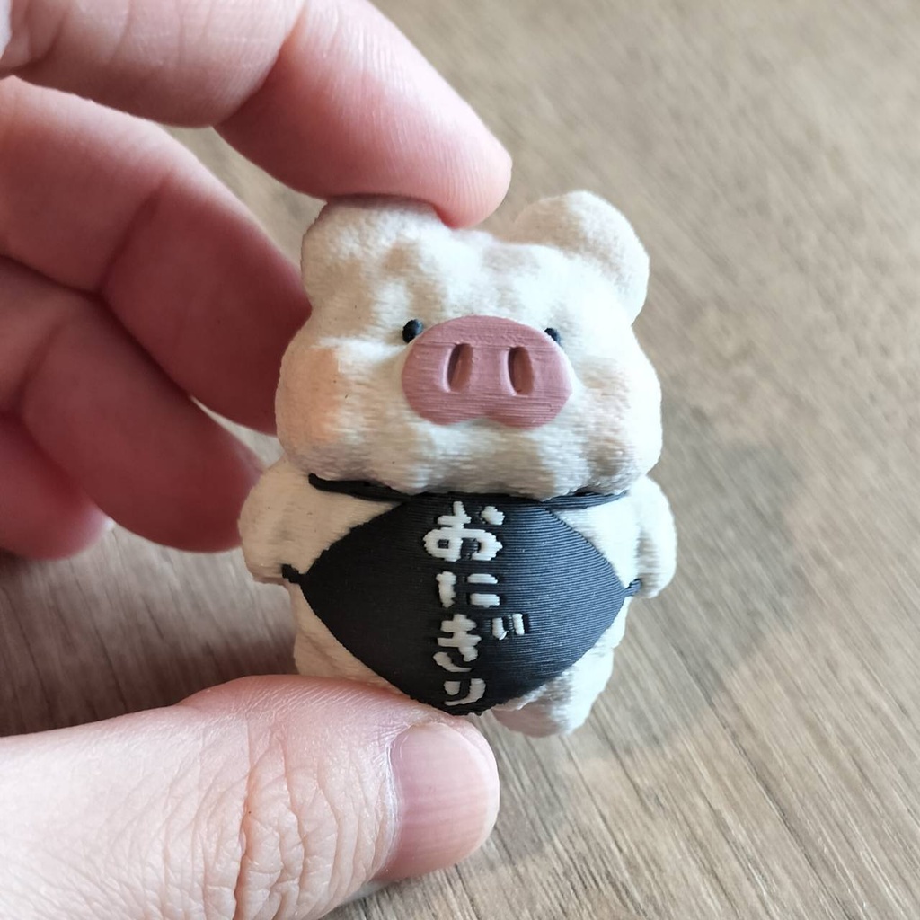 【フィギュア】お饅頭風　ブタさん【おにぎり】