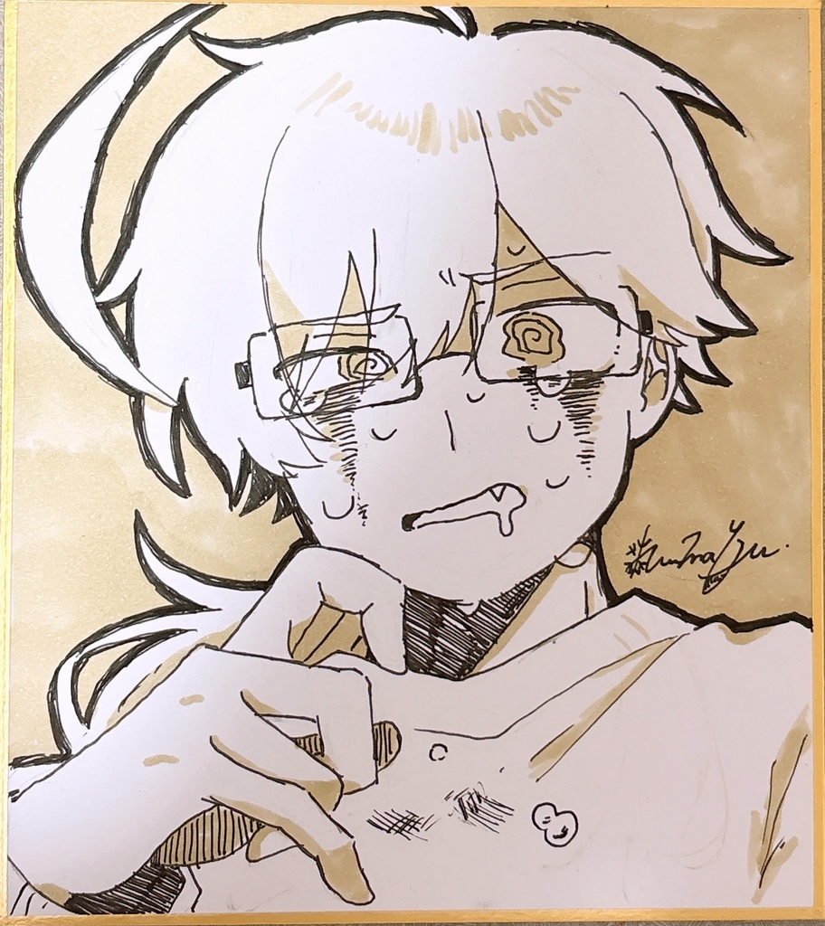 ミニ色紙【ヒューガくん】