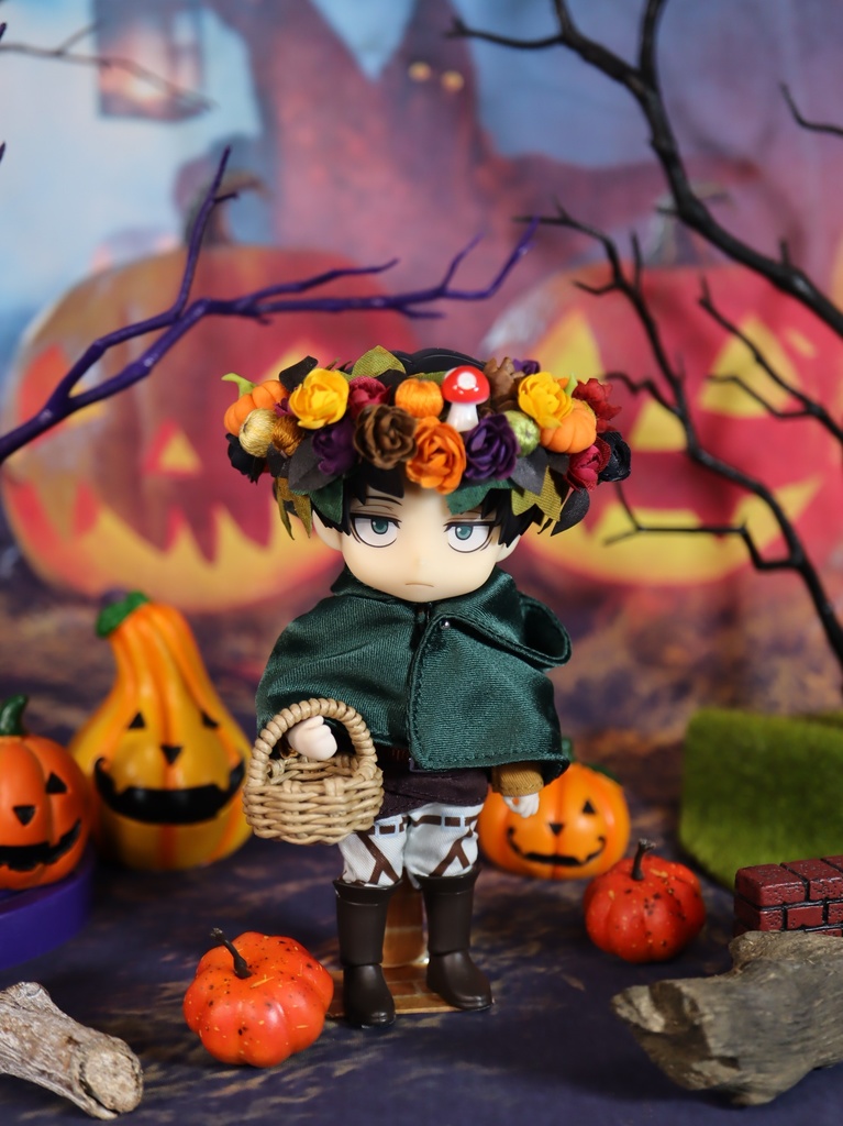 小人の花冠・ハロウィンB（オビツ11サイズ）　布花