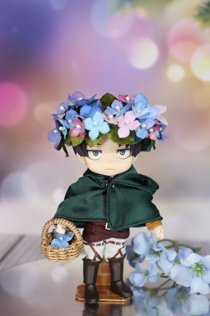 紫陽花の花冠　少しピンク入（ねんどろいどどーるサイズ）　
