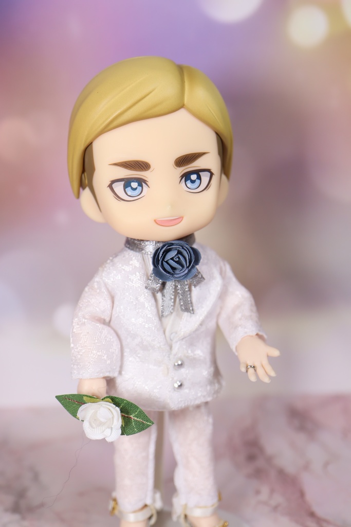 薔薇のリボンタイ・リトル・グレイ（オビツ11サイズ）