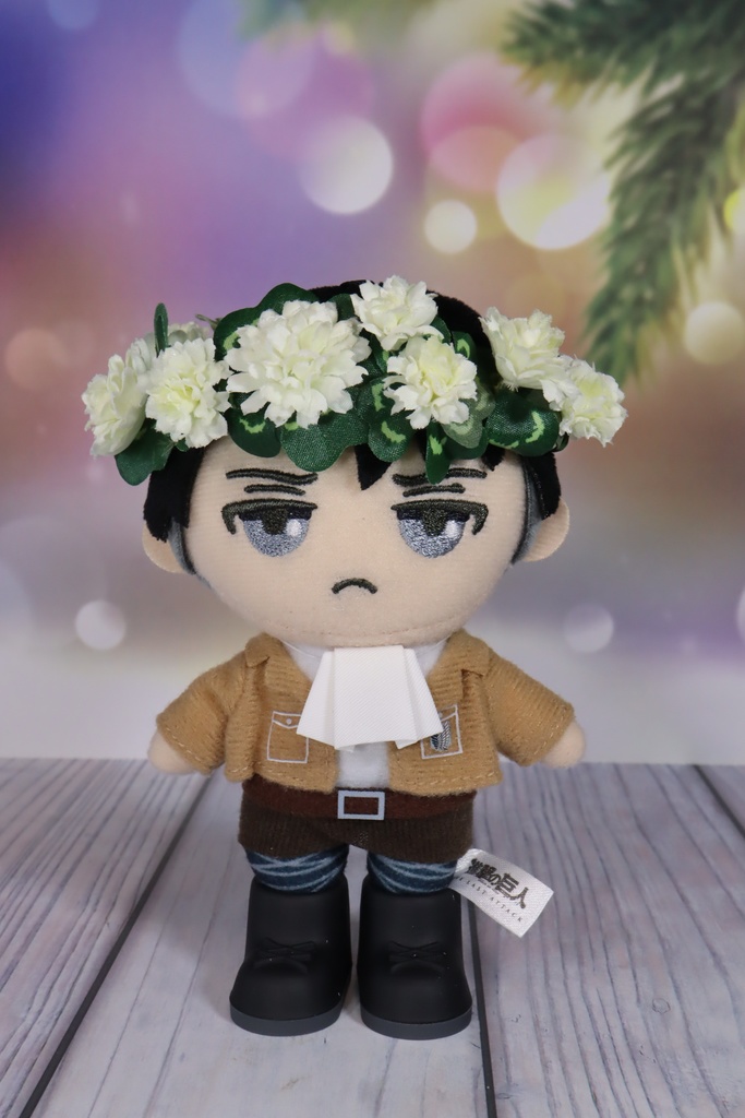 ぬいたんに捧げる白詰草の花冠　