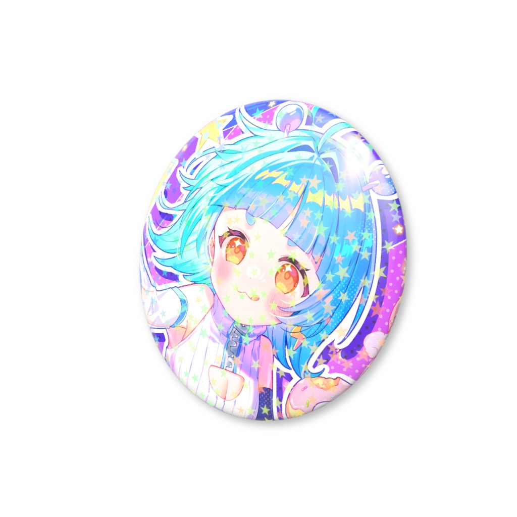 【活動一周年記念】ホログラム缶バッチ