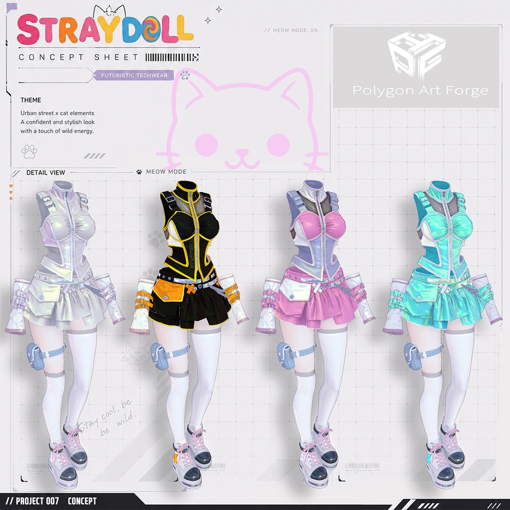【Shinano/Plum/Rurune対応】StrayDoll - Y2K Futuristic Techwear