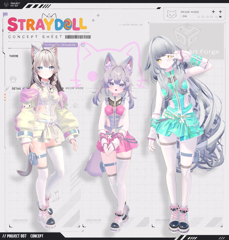 【Shinano/Plum/Rurune対応】StrayDoll - Y2K Futuristic Techwear