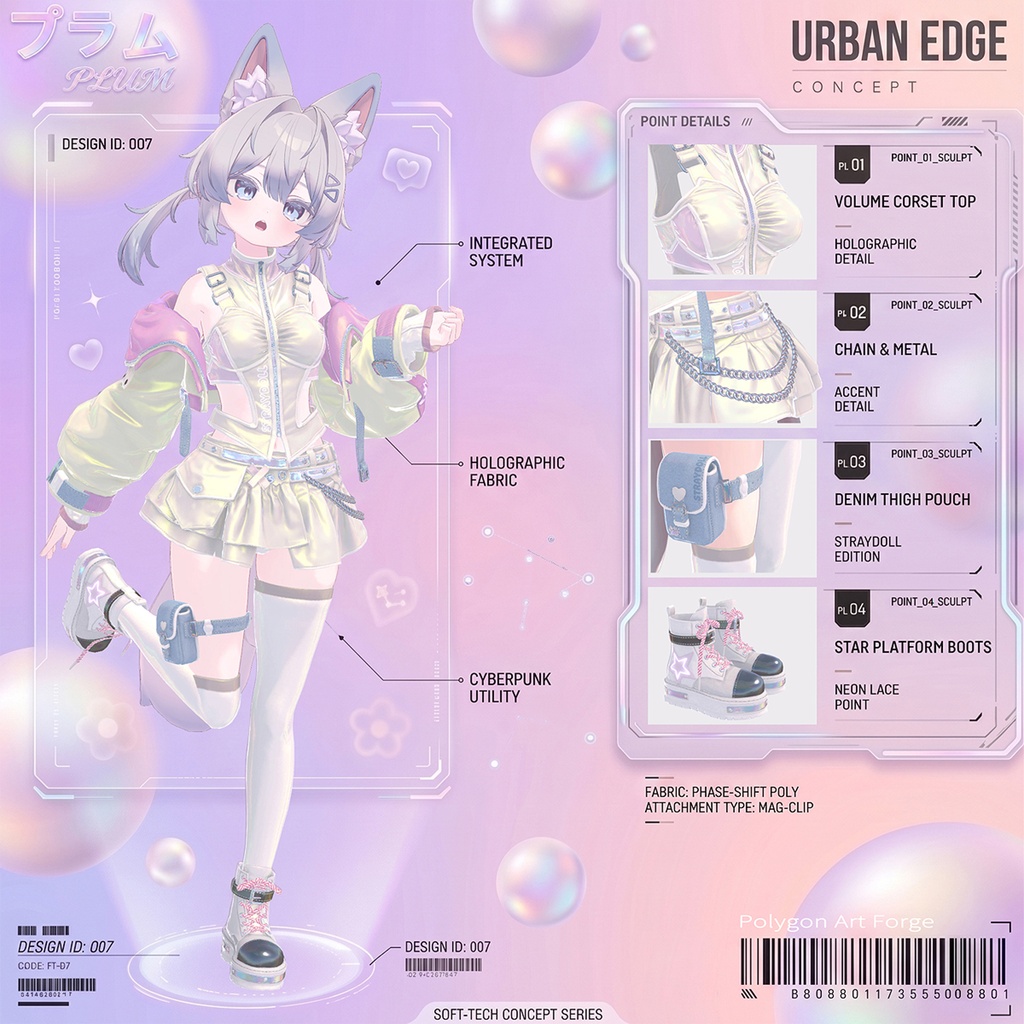 【Shinano/Plum/Rurune対応】StrayDoll - Y2K Futuristic Techwear