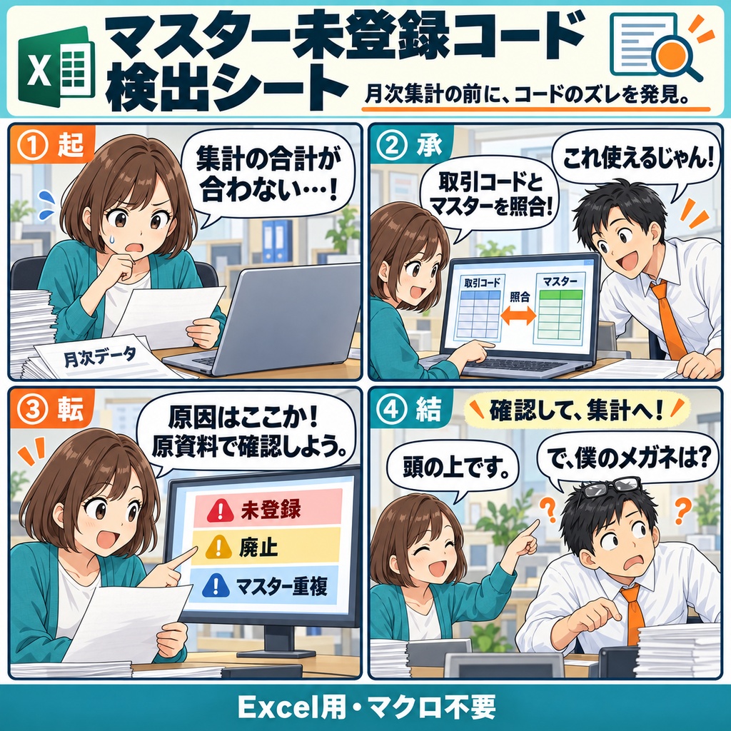 マスター未登録コード 検出シート / Sheet for Detecting Codes Missing from Master Data