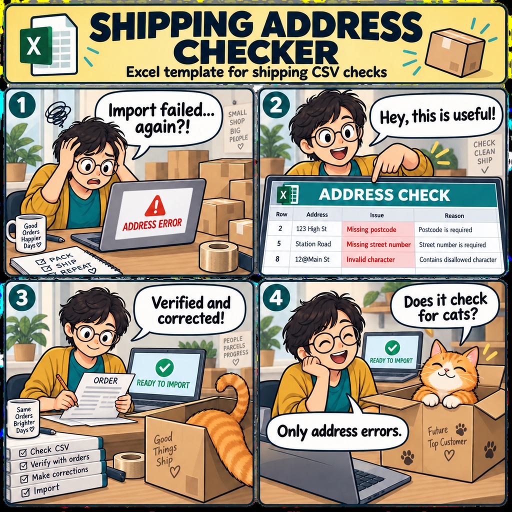 配送先住所 不足・禁則文字チェッカー / Shipping Address Checker for Missing Information and Prohibited Characters