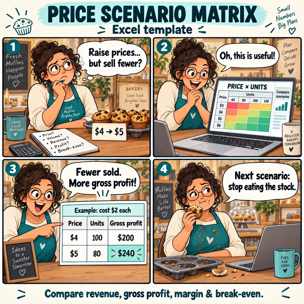 販売価格 シナリオ比較マトリクス / Selling Price Scenario Comparison Matrix