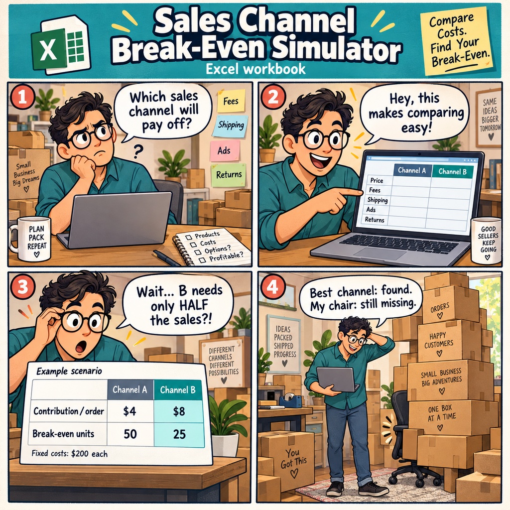 販路別 損益分岐点シミュレーター / Break-Even Simulator by Sales Channel