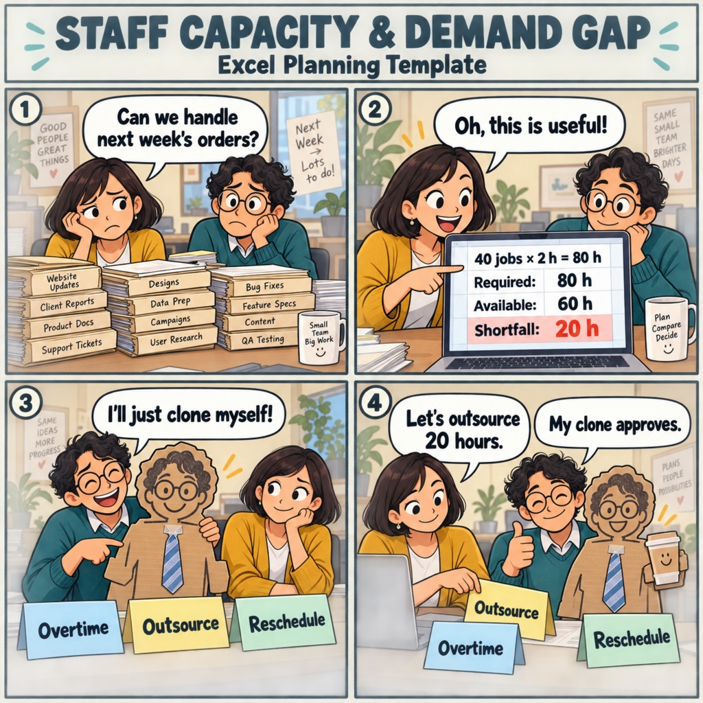 人員キャパ・需要 ギャップ分析表 / Workforce Capacity and Demand Gap Analysis Worksheet