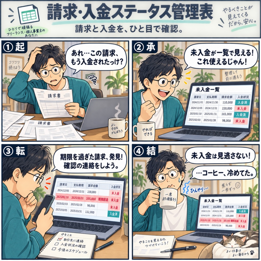 請求・入金ステータス管理表 / Invoice and Payment Status Tracker