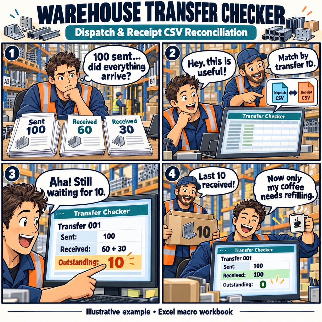 建材卸の拠点間移送 発送・受入CSV照合表 / Inter-Location Transfers for Building Materials Wholesalers: Shipping and Receiving CSV Reconciliation Sheet