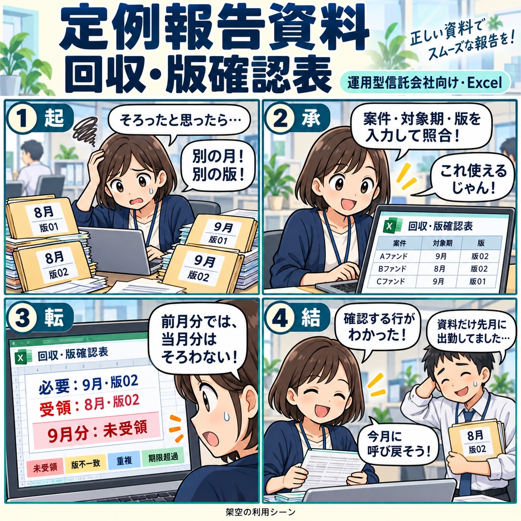 運用型信託会社の定例報告資料 回収・版確認表 / Periodic Reporting Materials Collection and Version Checklist for Investment-Type Trust Companies