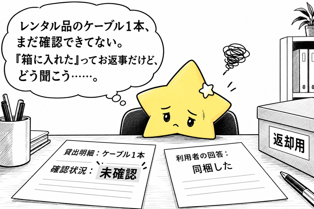 レンタル用品の返却・付属品確認|返却準備・付属品照会・案内訂正のAIプロンプト50選 PDF