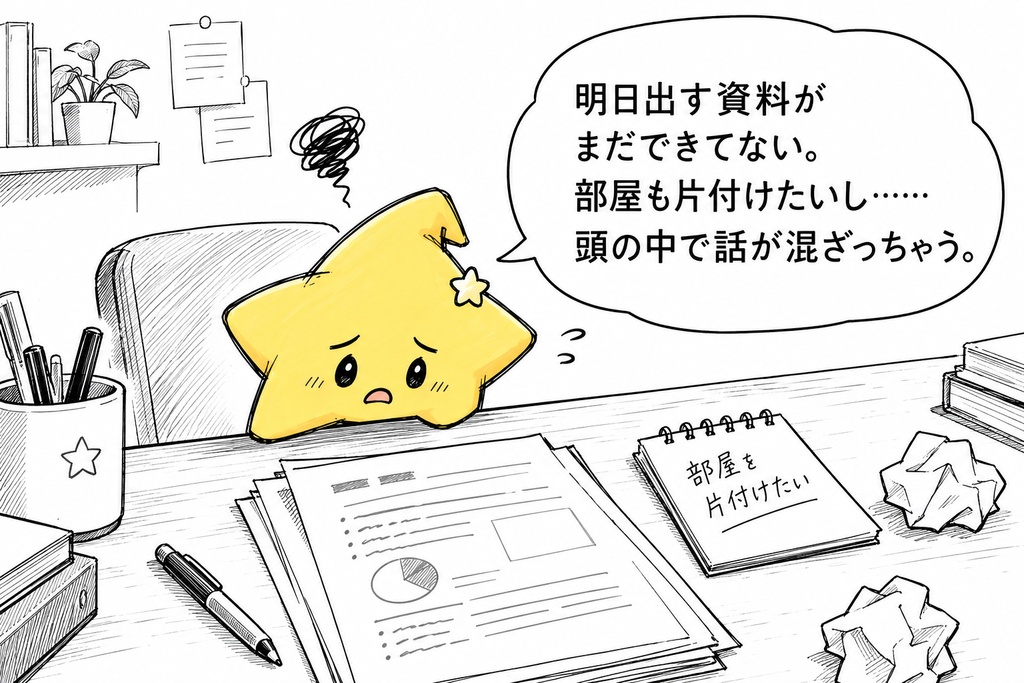 頭の中の整理用AIプロンプト50選｜事実と推測の区別・話題の仕分け・未決事項の特定 PDF