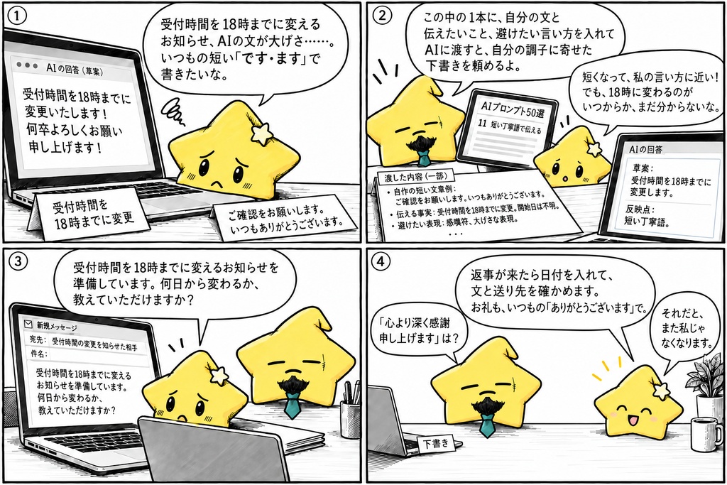 自分らしい文体でのAI文章作成|文体抽出・避ける表現・書換えのプロンプト50選 PDF