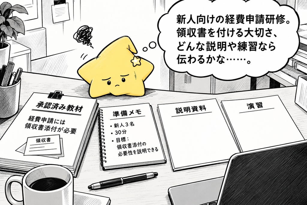 社内研修の草案作成AIプロンプト50選｜研修構成・説明資料・演習案・理解確認問題と解答・感想整理と改善提案 PDF