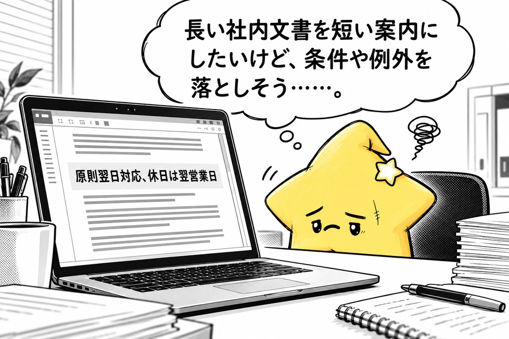 社内文書の要約・読む順番整理｜条件・例外・原文の根拠を扱うAIプロンプト50選 PDF