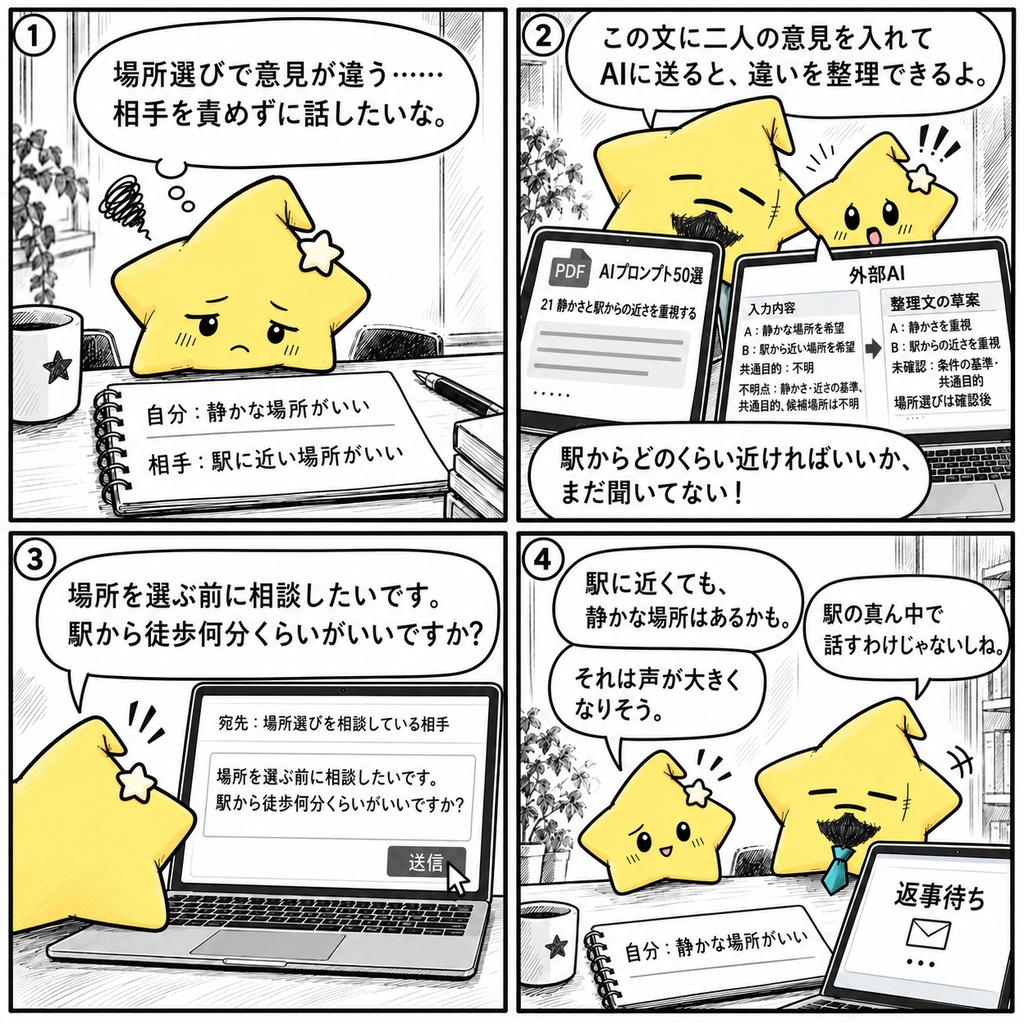 意見整理|一致点・相違点のAIプロンプト PDF