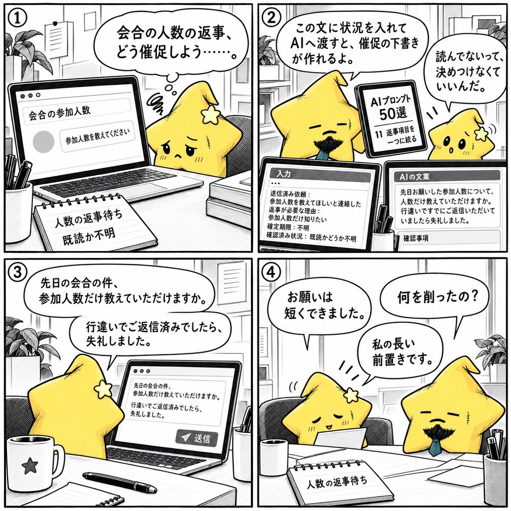 返信の催促文作成|AIプロンプト50選 PDF