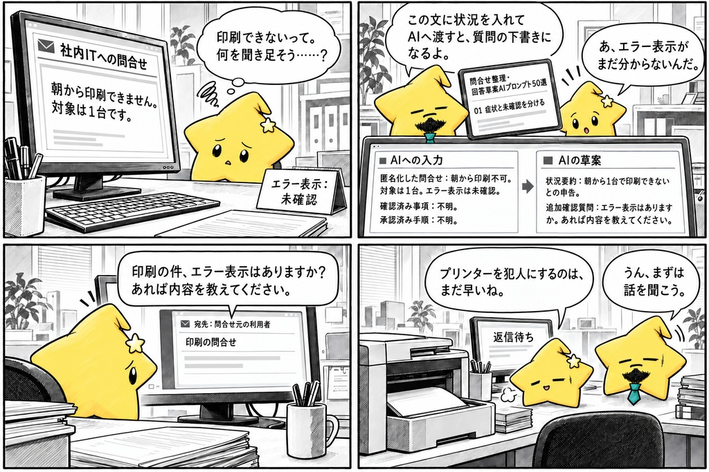 社内IT問合せ整理|回答草案AIプロンプト PDF