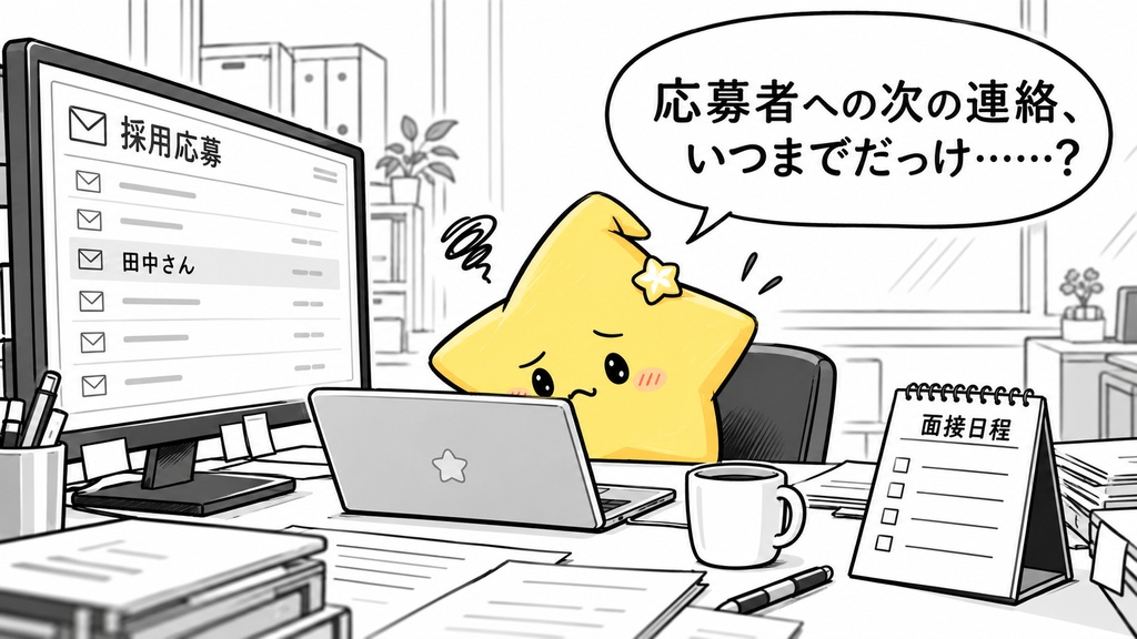 採用応募管理｜次回対応・期限 Excel