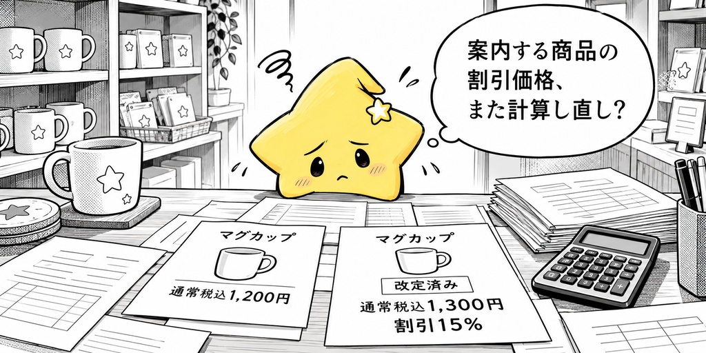 商品価格表｜割引価格・値引額 Excel