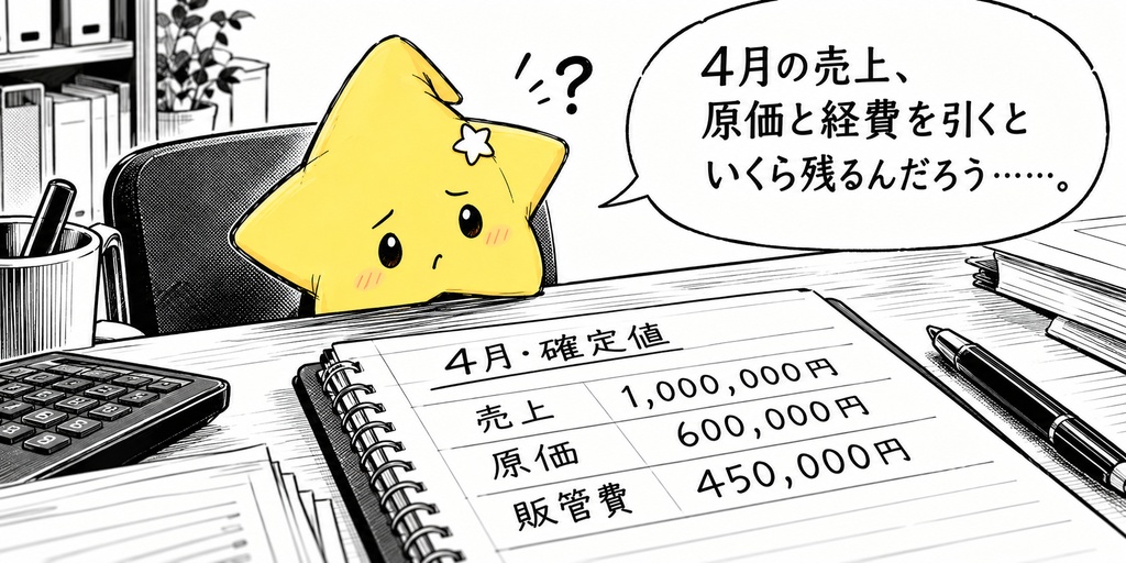 月次利益確認｜粗利益・営業差額 Excel
