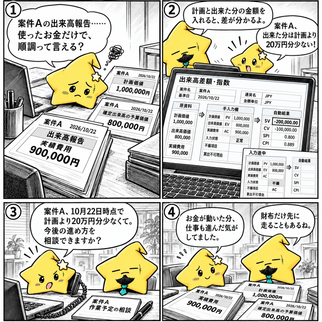 出来高分析|差額・指数 Excel