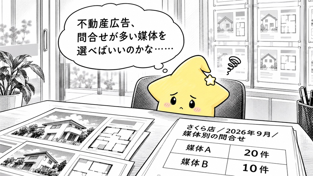 不動産広告比較｜問合せ数・内見転換率 Excel