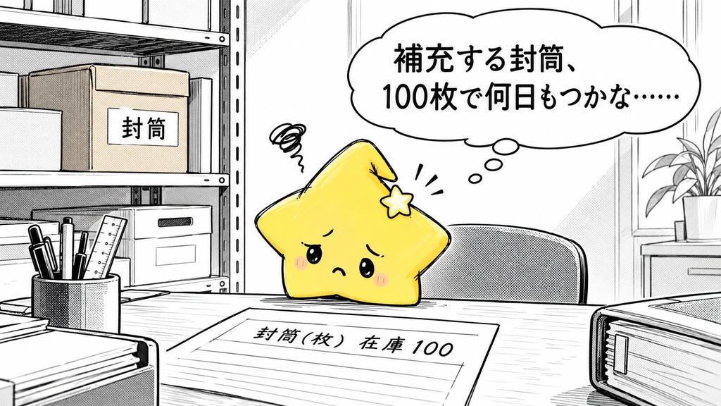 在庫日数の目安確認｜調達日数との差 Excel