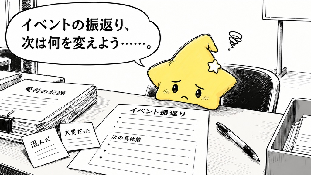 活動振り返り｜期待・事実・次行動 Excel