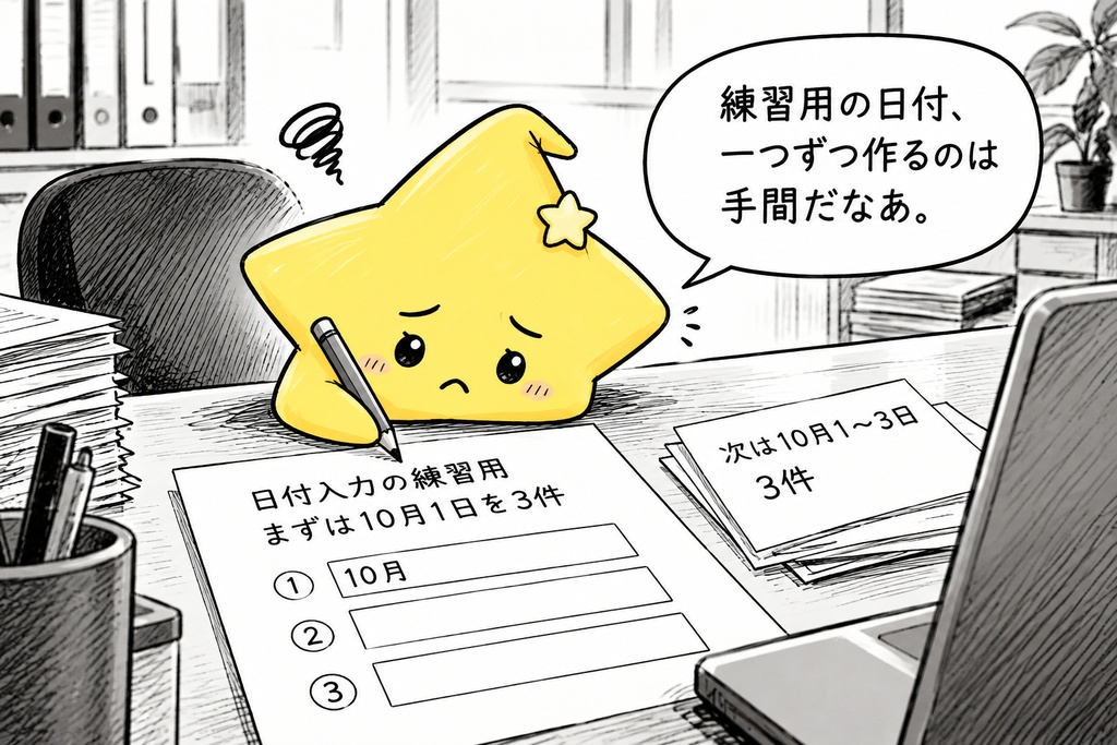 練習用日付の作成｜ランダム日付 Excel
