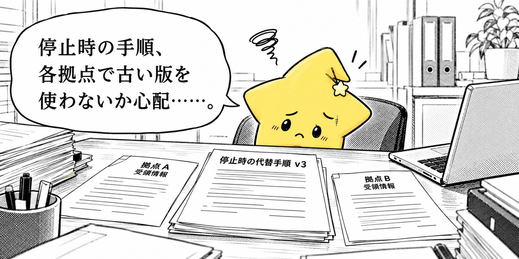 代替手順の版確認|旧版停止確認 Excel