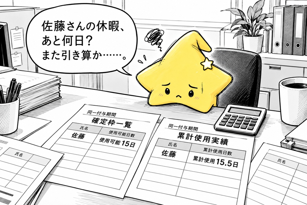休暇残数確認｜残日数・超過 Excel