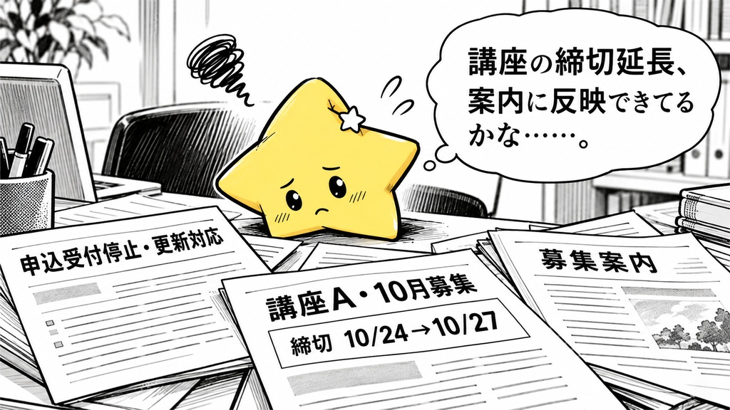 申込締切延長｜案内締切の照合 Excel