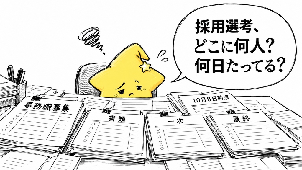 採用選考｜段階別人数・現段階日数 Excel
