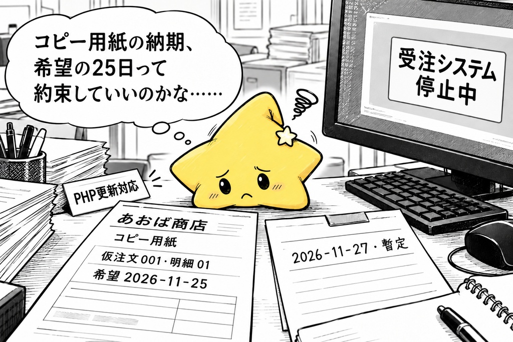 代替受注の納期確認｜希望日・回答日 Excel