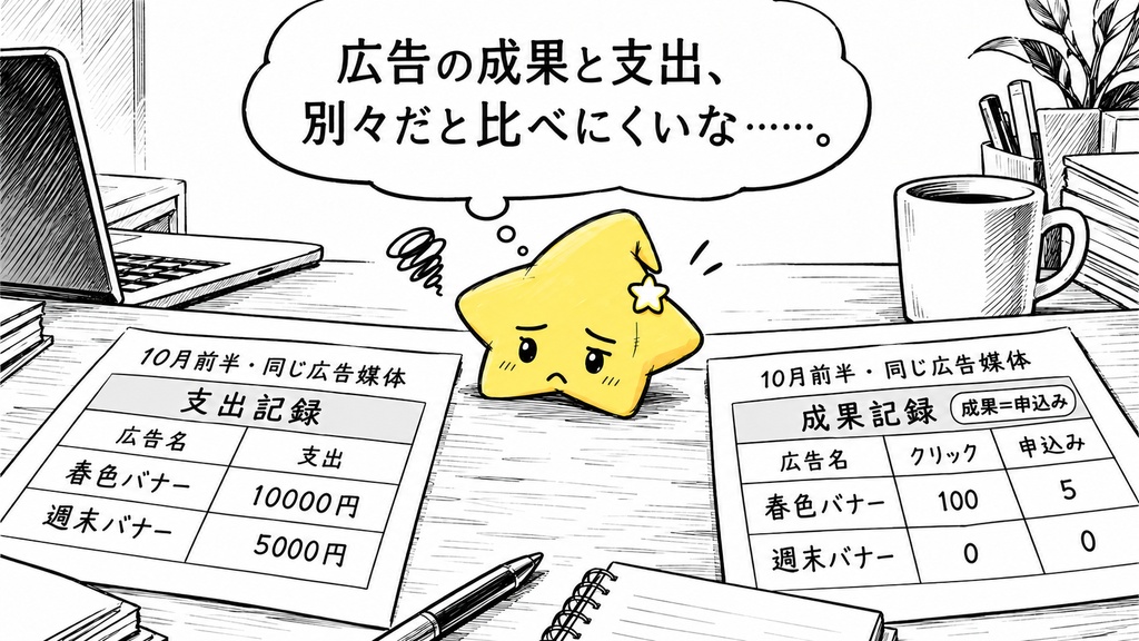 広告比較｜クリック単価・成果単価 Excel