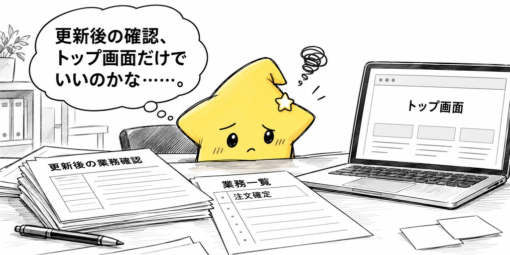更新後の業務確認|対象未決・準備不足 Excel